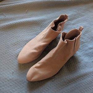 Rose suede ankle boots